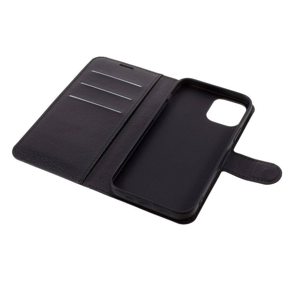 Litchi Surface Shell Leather Case with Stand for iPhone 12 Pro / 12 Mobile Phone Accessories