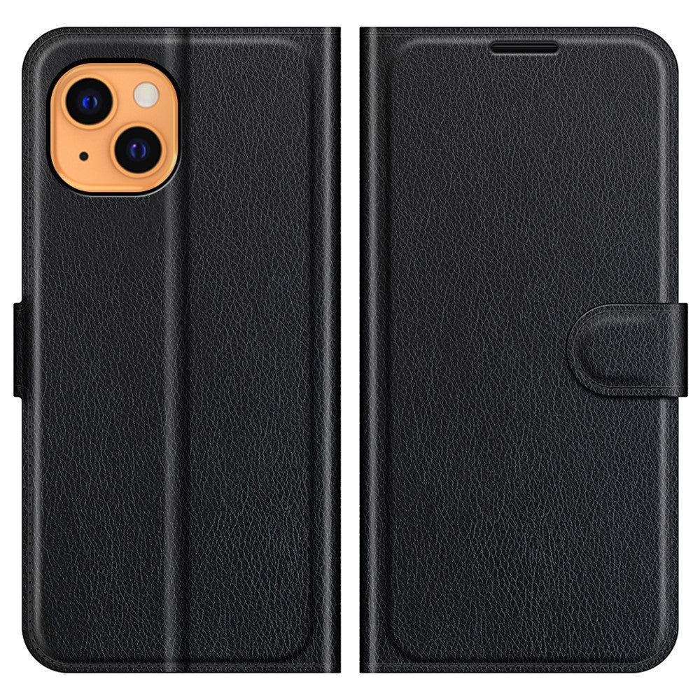 For iPhone 13 Case Litchi Texture Shockproof Leather Wallet Phone Cover