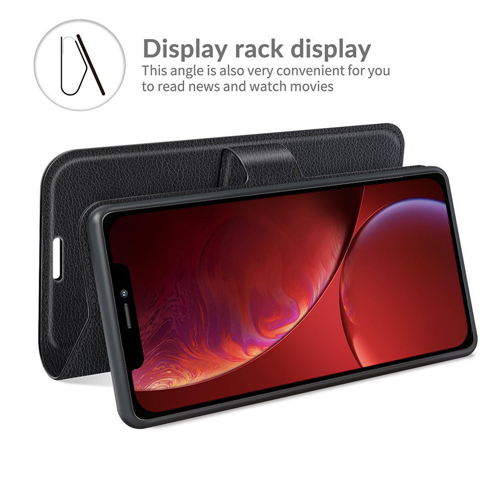 For iPhone 13 Case Litchi Texture Shockproof Leather Wallet Phone Cover