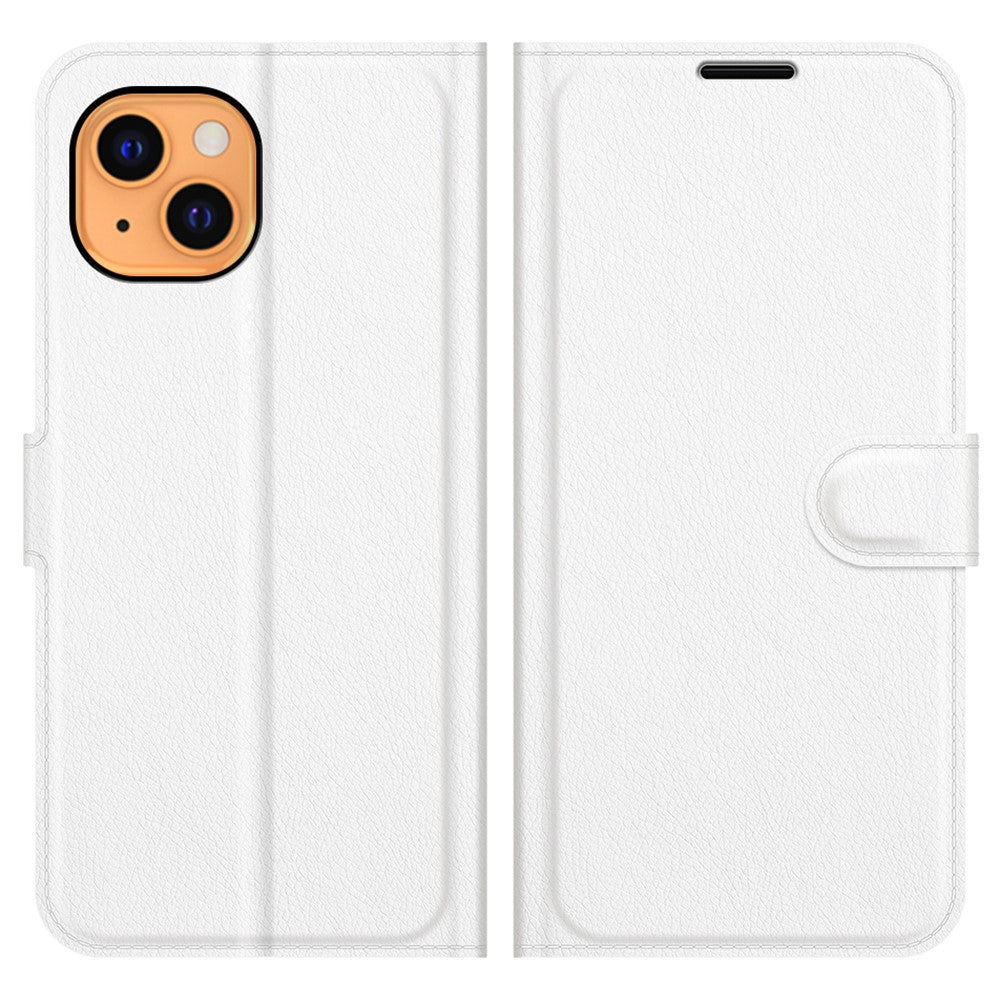 For iPhone 13 Case Litchi Texture Shockproof Leather Wallet Phone Cover