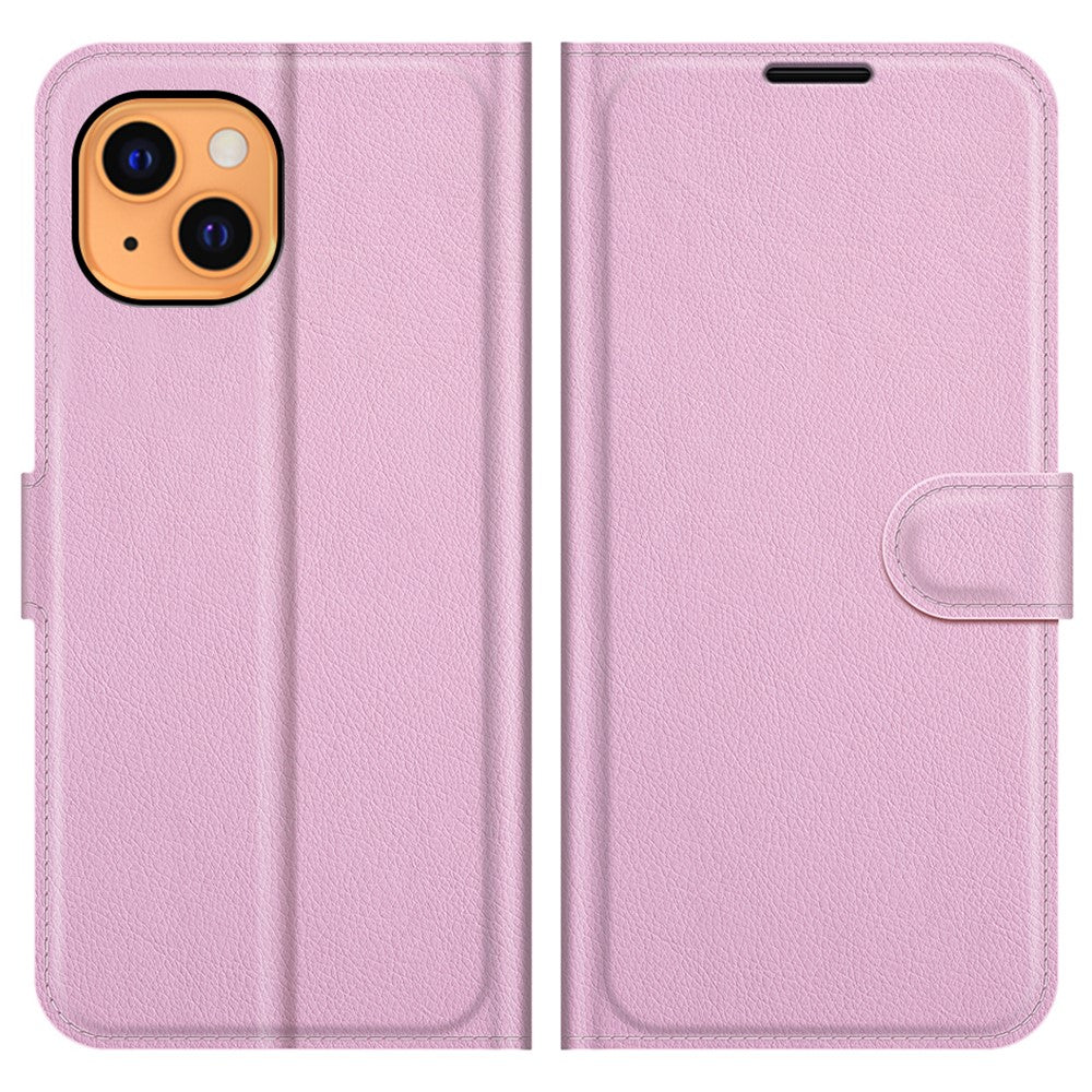 For iPhone 13 Case Litchi Texture Shockproof Leather Wallet Phone Cover