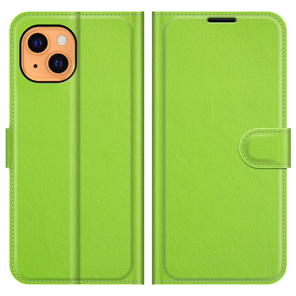 For iPhone 13 Case Litchi Texture Shockproof Leather Wallet Phone Cover