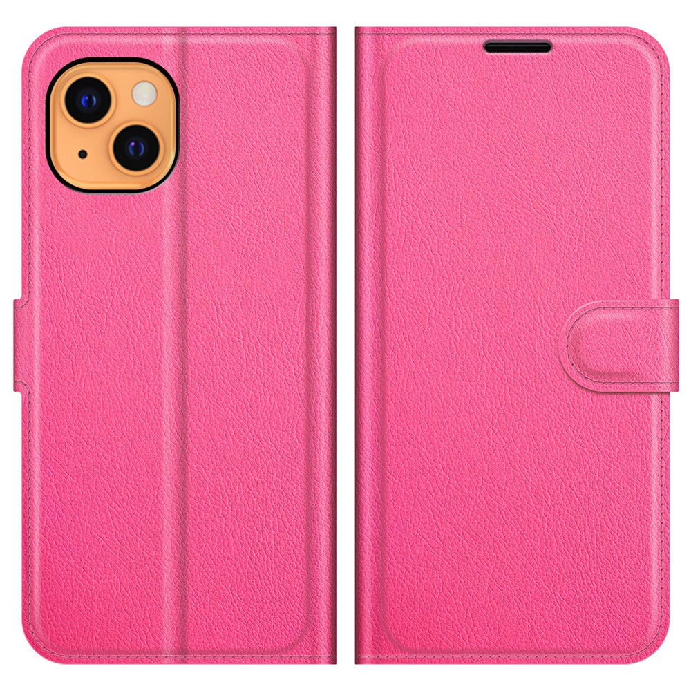 For iPhone 13 Case Litchi Texture Shockproof Leather Wallet Phone Cover