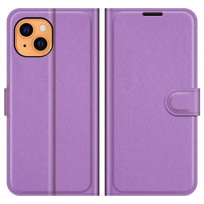 For iPhone 13 Case Litchi Texture Shockproof Leather Wallet Phone Cover