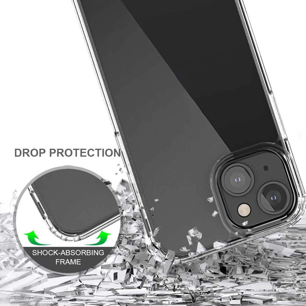 Anti-Scratch Shockproof Acrylic + TPU Bumper Transparent Protective Back Case for iPhone 13 mini 5.4 inch