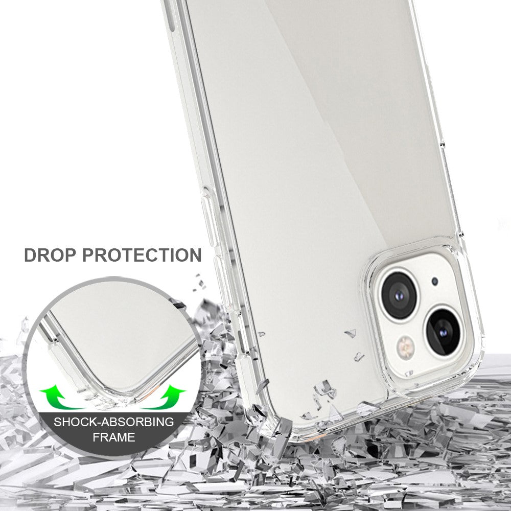 Crystal Clear for iPhone 13 6.1 inch, Acrylic + TPU Shockproof Protective Phone Cover