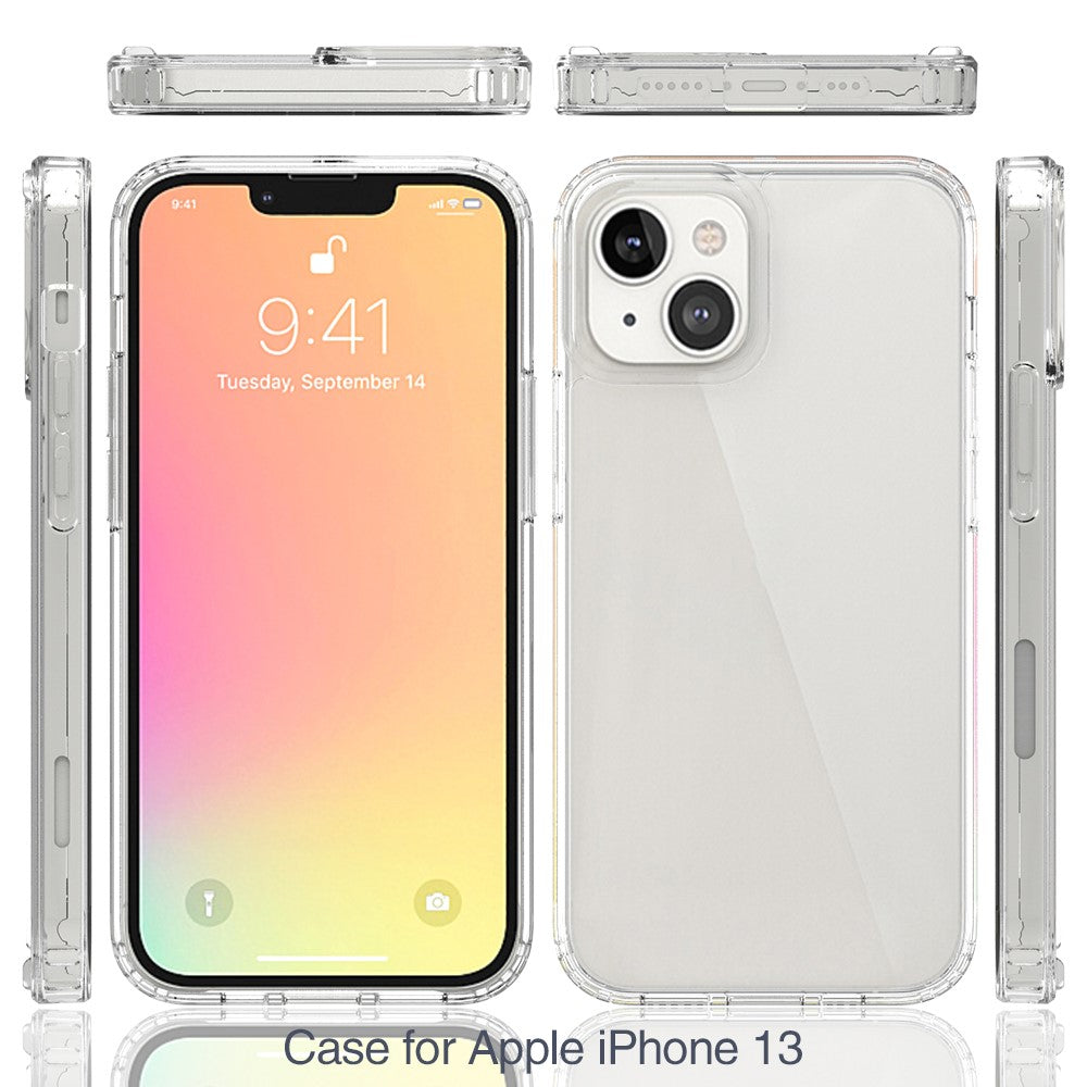 Crystal Clear for iPhone 13 6.1 inch, Acrylic + TPU Shockproof Protective Phone Cover