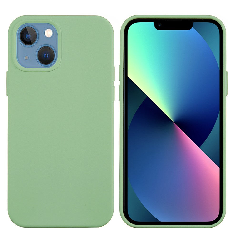 For iPhone 13 Anti-Scratch Liquid Silicone Phone Back Case Protective Cover