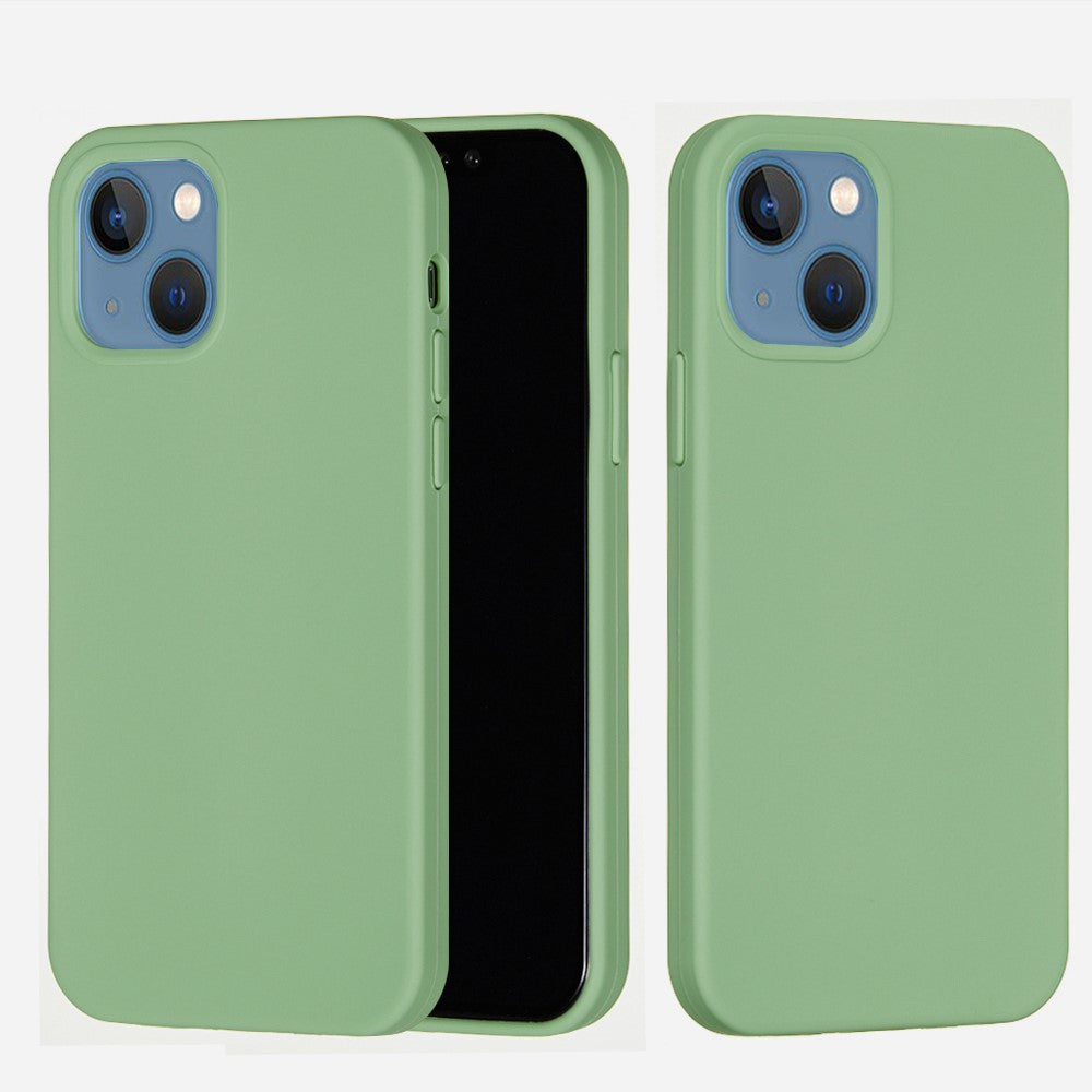 For iPhone 13 Anti-Scratch Liquid Silicone Phone Back Case Protective Cover