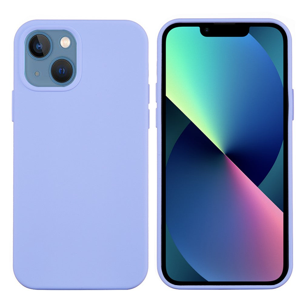 For iPhone 13 Anti-Scratch Liquid Silicone Phone Back Case Protective Cover