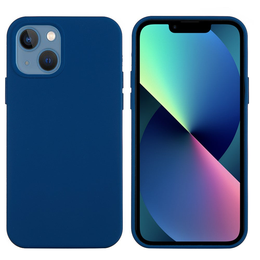For iPhone 13 Anti-Scratch Liquid Silicone Phone Back Case Protective Cover