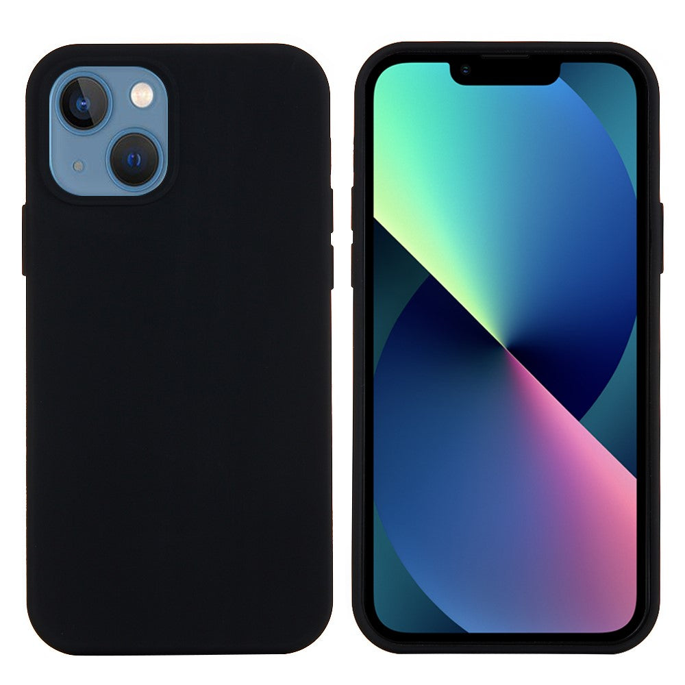 For iPhone 13 Anti-Scratch Liquid Silicone Phone Back Case Protective Cover
