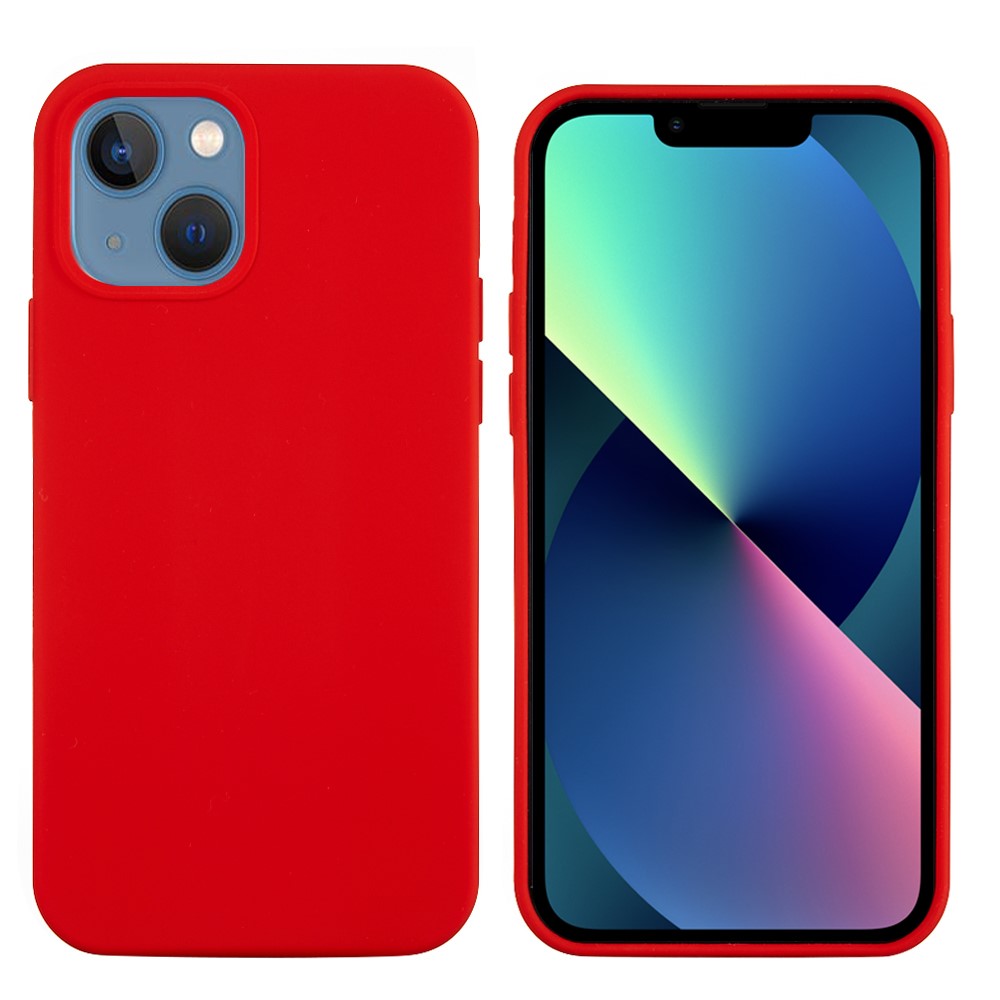 For iPhone 13 Anti-Scratch Liquid Silicone Phone Back Case Protective Cover