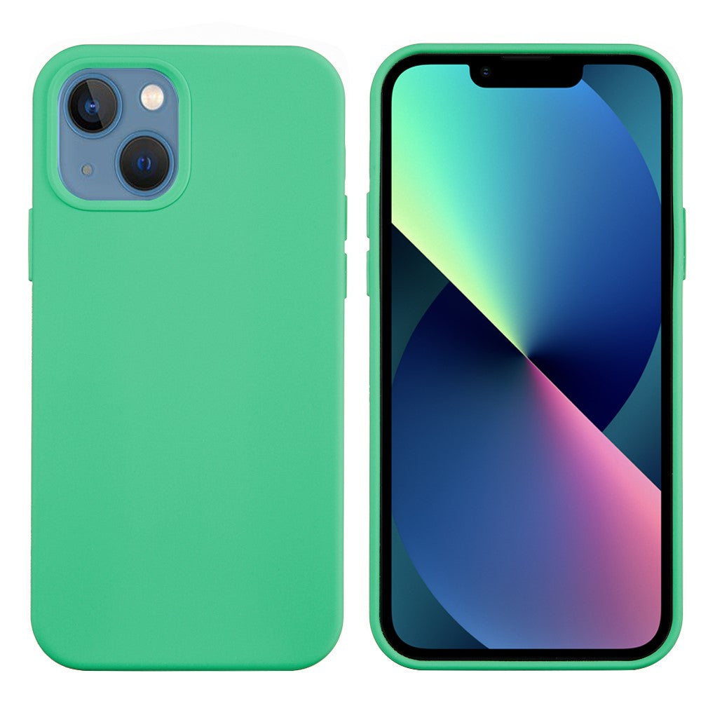 For iPhone 13 Anti-Scratch Liquid Silicone Phone Back Case Protective Cover
