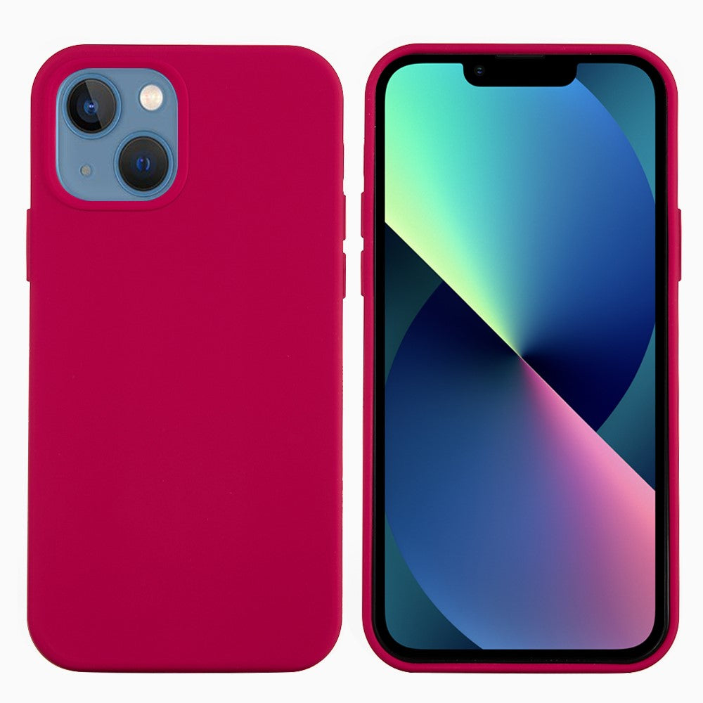 For iPhone 13 Anti-Scratch Liquid Silicone Phone Back Case Protective Cover