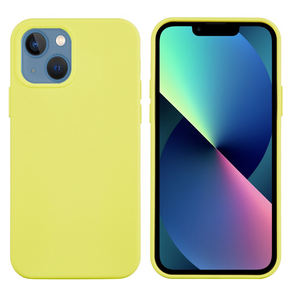 For iPhone 13 Anti-Scratch Liquid Silicone Phone Back Case Protective Cover