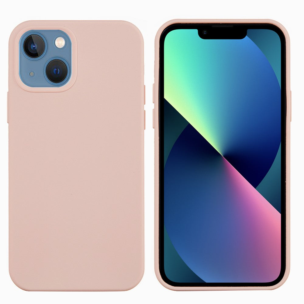 For iPhone 13 Anti-Scratch Liquid Silicone Phone Back Case Protective Cover