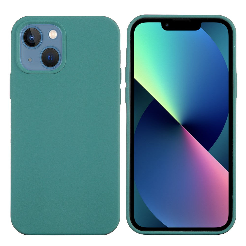 For iPhone 13 Anti-Scratch Liquid Silicone Phone Back Case Protective Cover