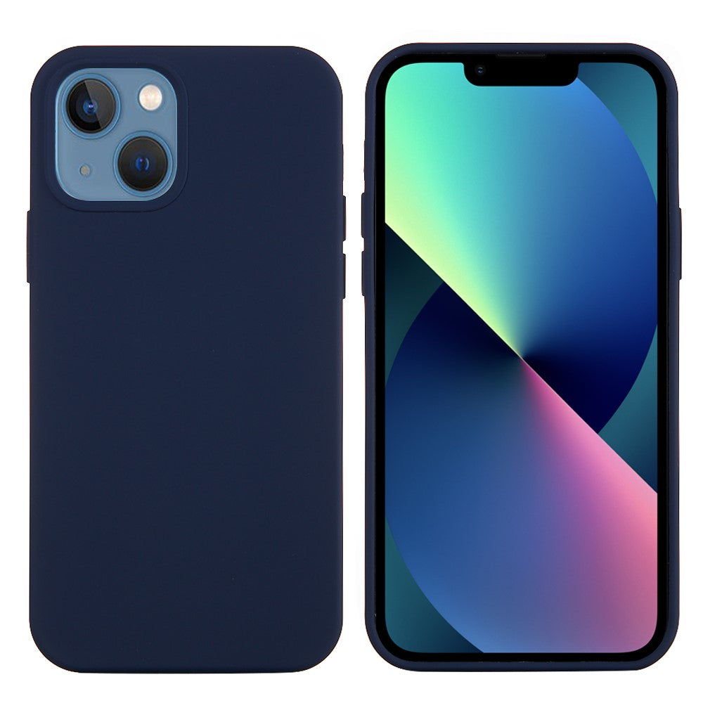 For iPhone 13 Anti-Scratch Liquid Silicone Phone Back Case Protective Cover