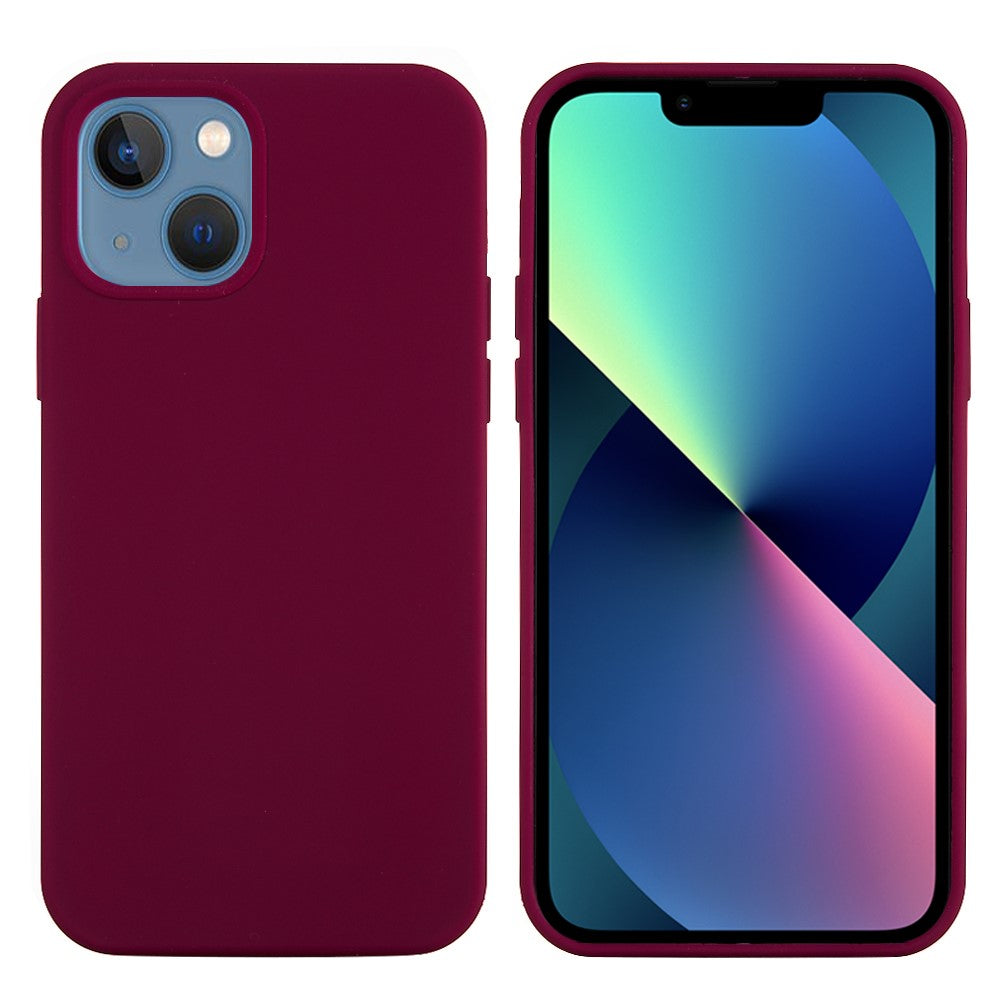 For iPhone 13 Anti-Scratch Liquid Silicone Phone Back Case Protective Cover