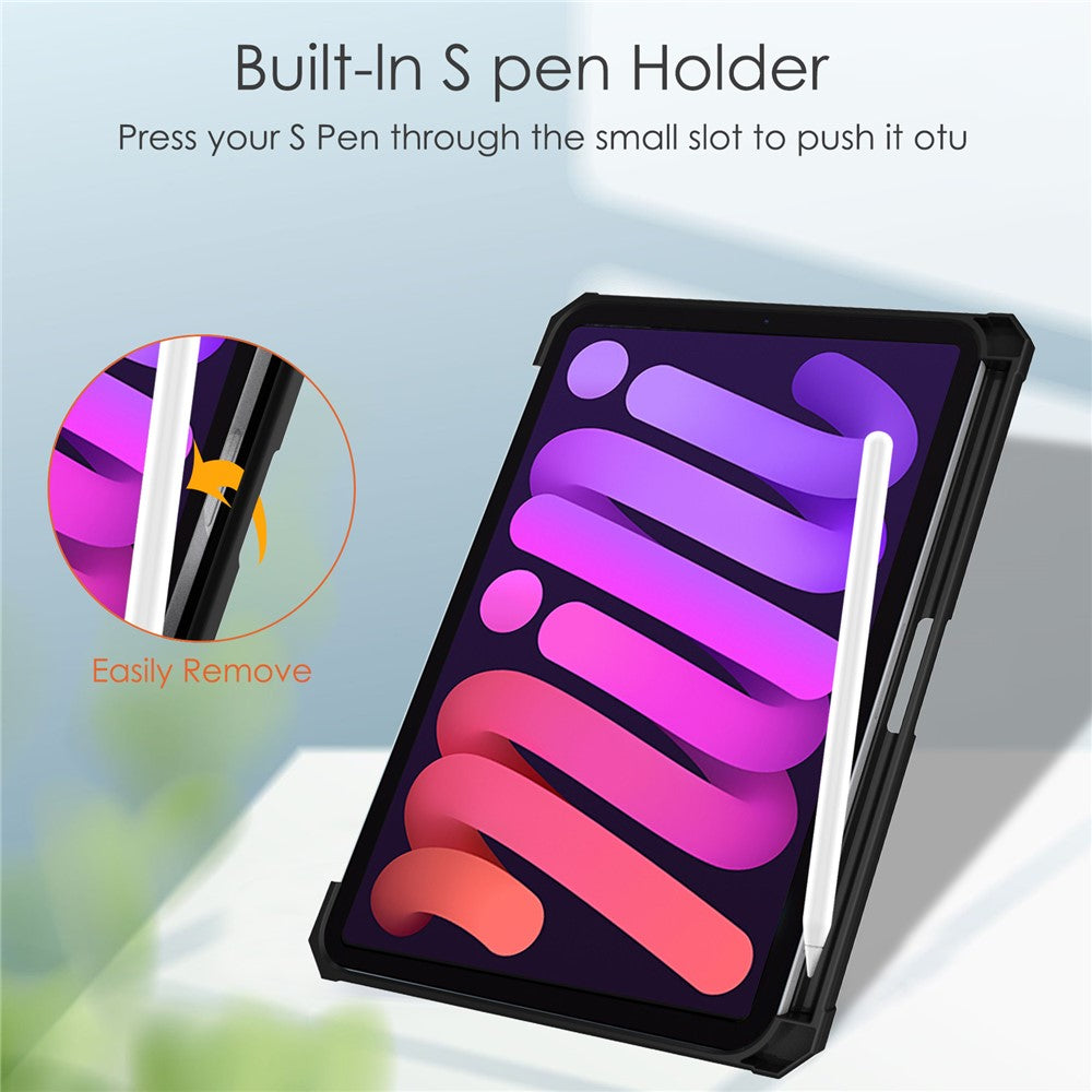 Transparente Hülle mit Ständer & Stifthalter für iPad mini (2024) / mini (2021)