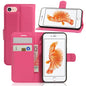 Litchi Grain Leather Wallet Case Flip Folio Stand Protective Cover for iPhone SE 2nd Gen (2020)/SE (2022)/8/7 4.7 inch