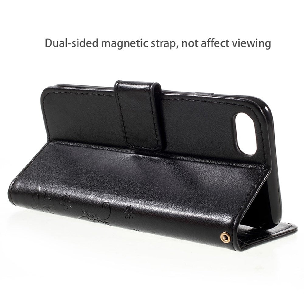 PU Leather Case for iPhone SE (2020) / SE (2022) / 8 / 7 4.7 inch Phone Wallet Cover with Strap