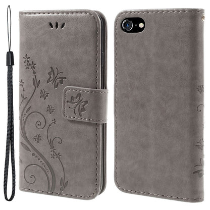 PU Leather Case for iPhone SE (2020) / SE (2022) / 8 / 7 4.7 inch Phone Wallet Cover with Strap