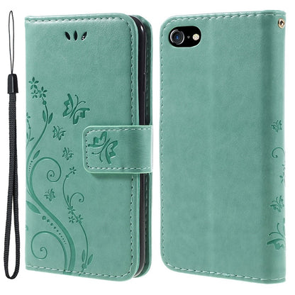 PU Leather Case for iPhone SE (2020) / SE (2022) / 8 / 7 4.7 inch Phone Wallet Cover with Strap