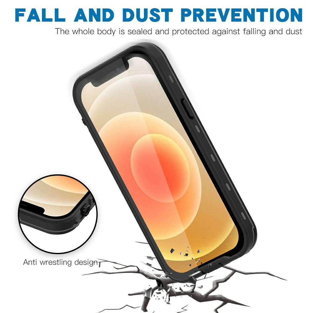 REDPEPPER Dot+ Series Transparent Back IP68 Waterproof IP6X Dustproof PC+TPU+PET Phone Case for iPhone 13 mini 5.4 inch