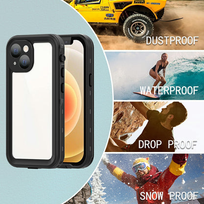 REDPEPPER Dot+ Series Transparent Back IP68 Waterproof IP6X Dustproof PC+TPU+PET Phone Case for iPhone 13 mini 5.4 inch