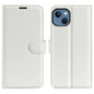 For iPhone 14 6.1 inch PU Leather Wallet Phone Case Litchi Texture Stand All-inclusive Protection Shell