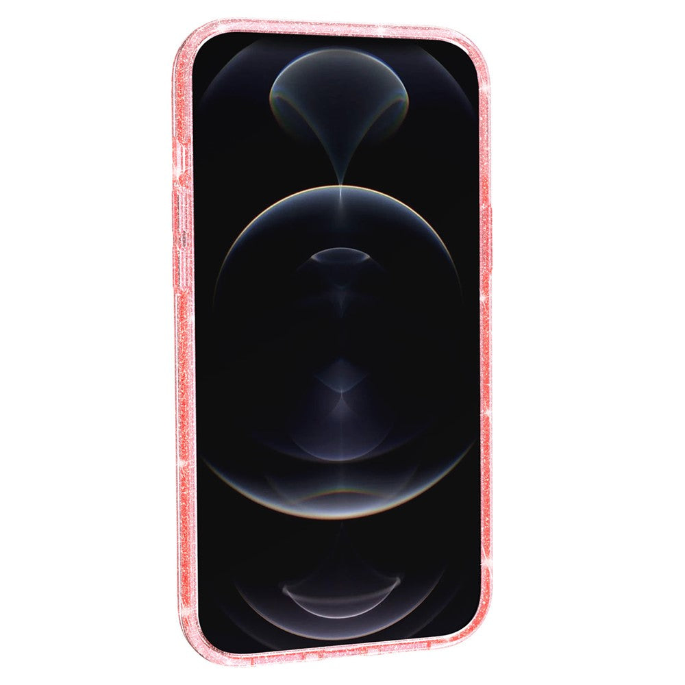 Shiny Glittery Powder Phone Case for iPhone 14 6.1 inch, Shockproof Soft TPU + Hard PC Protective Cover