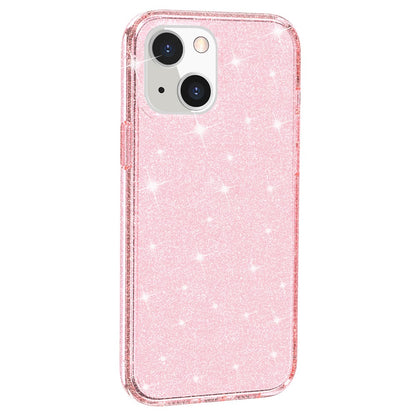 For iPhone 15 Bump Proof Protective Case Sparkly Glitter Hard PC + Soft TPU Phone Cover