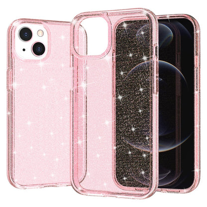 For iPhone 15 Bump Proof Protective Case Sparkly Glitter Hard PC + Soft TPU Phone Cover