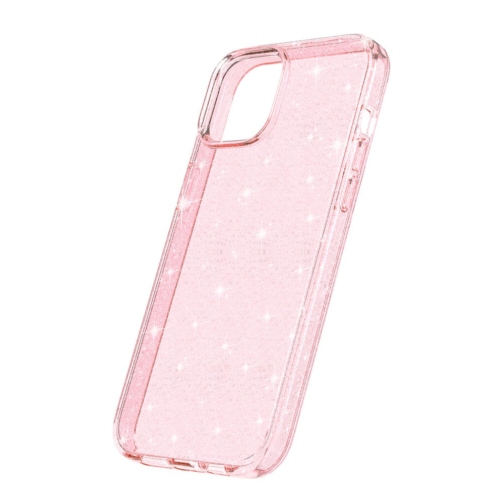 For iPhone 15 Bump Proof Protective Case Sparkly Glitter Hard PC + Soft TPU Phone Cover