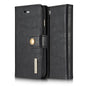 DG.MING Split Leather Wallet Cover with Detachable PC Back Shell for iPhone SE (2020) / SE (2022) / 8 / 7