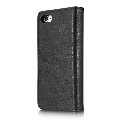 DG.MING Split Leather Wallet Cover with Detachable PC Back Shell for iPhone SE (2020) / SE (2022) / 8 / 7