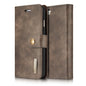 DG.MING Split Leather Wallet Cover with Detachable PC Back Shell for iPhone SE (2020) / SE (2022) / 8 / 7