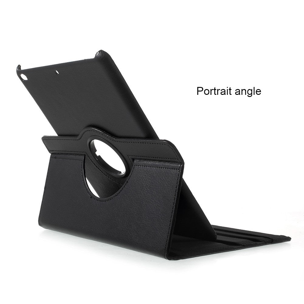 Lederhülle für iPad 9.7 (2018/2017) / Air 2 / Air mit 360° Standfunktion & Gummiband