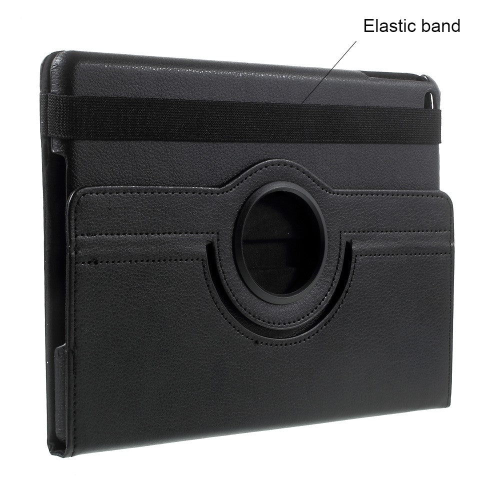 Lederhülle für iPad 9.7 (2018/2017) / Air 2 / Air mit 360° Standfunktion & Gummiband