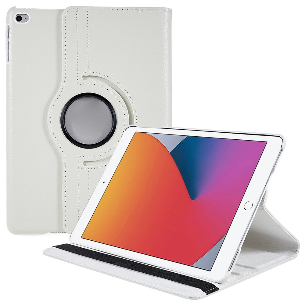 Lederhülle für iPad 9.7 (2018/2017) / Air 2 / Air mit 360° Standfunktion & Gummiband