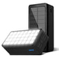 PSOOO PS-900 Solar Powerbank 50000 mAh – 4 USB-Ausgänge, 32 LED Campinglampe, Solar-Ladegerät