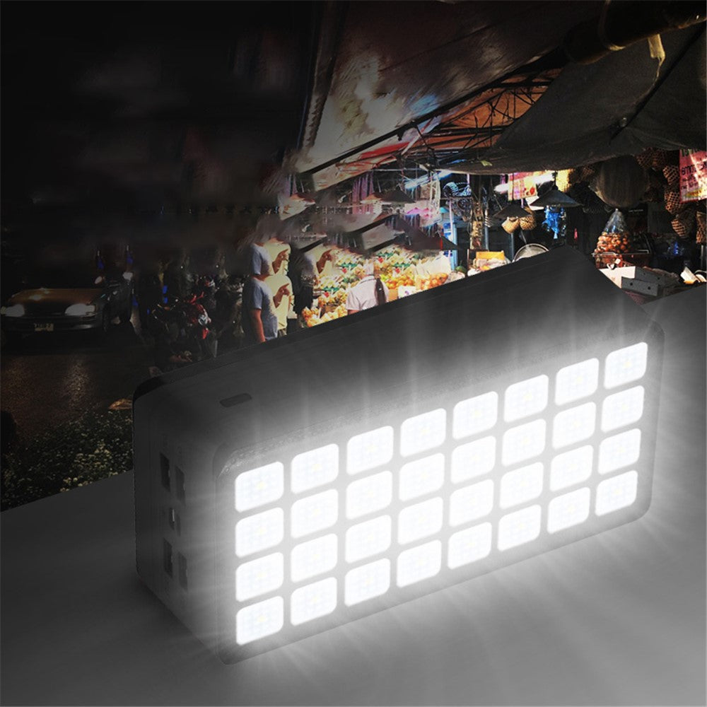 PSOOO PS-900 Solar Powerbank 50000 mAh – 4 USB-Ausgänge, 32 LED Campinglampe, Solar-Ladegerät