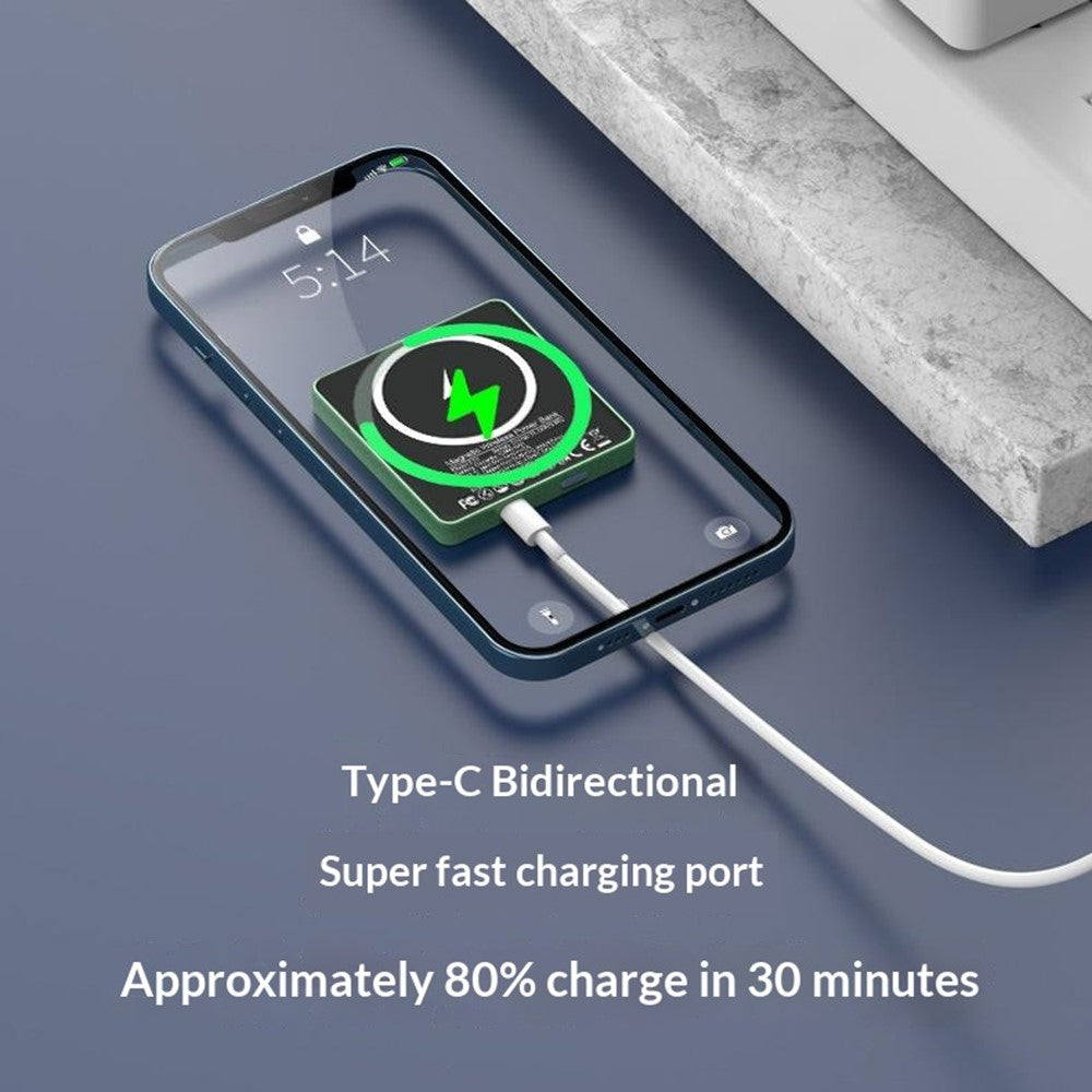 E30 10000mAh Magnetic Power Bank – 15W Wireless Charging + PD/QC 20W Schnellladung