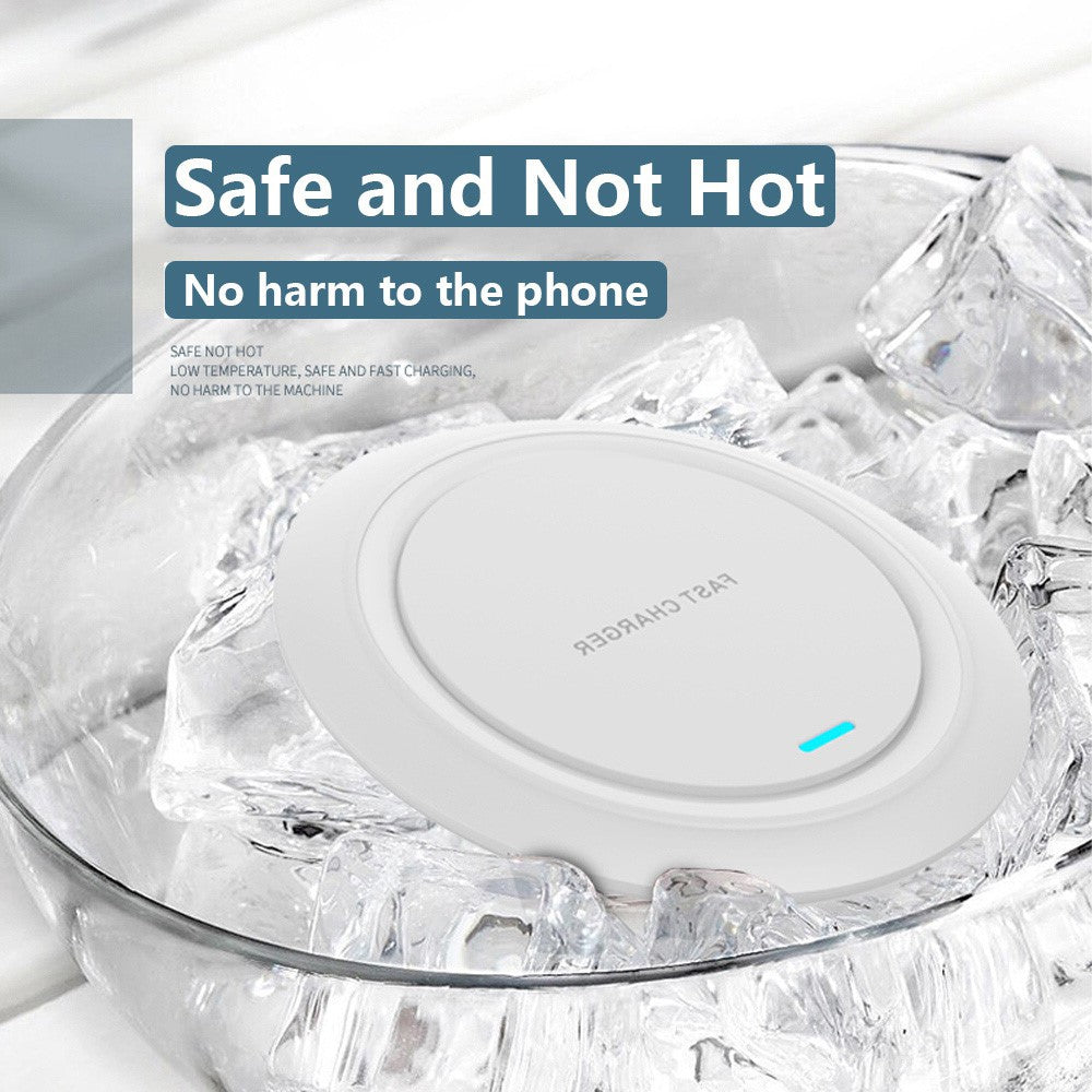 Q18 Round Shape Wireless Charger 15W Fast Charging Desktop Charging Pad