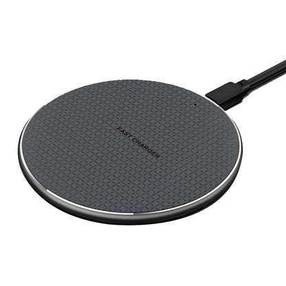 Q25 15W Qi Wireless Charger Metal Phone Ultra-Thin Fast Charging Pad