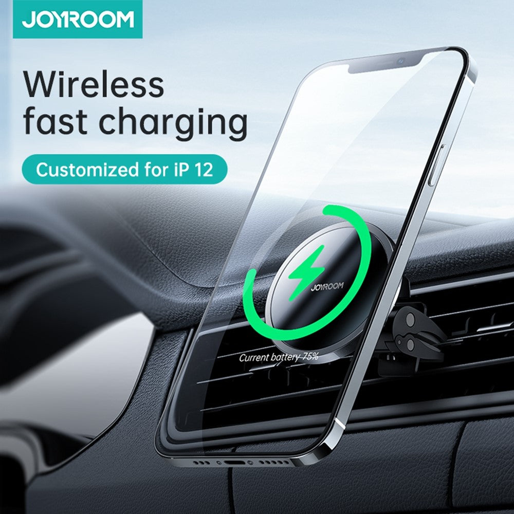 JOYROOM JR-ZS240 Car Air Vent 15W Magnetic Wireless Charger for iPhone 12/12 mini/12 Pro/12 Pro Max