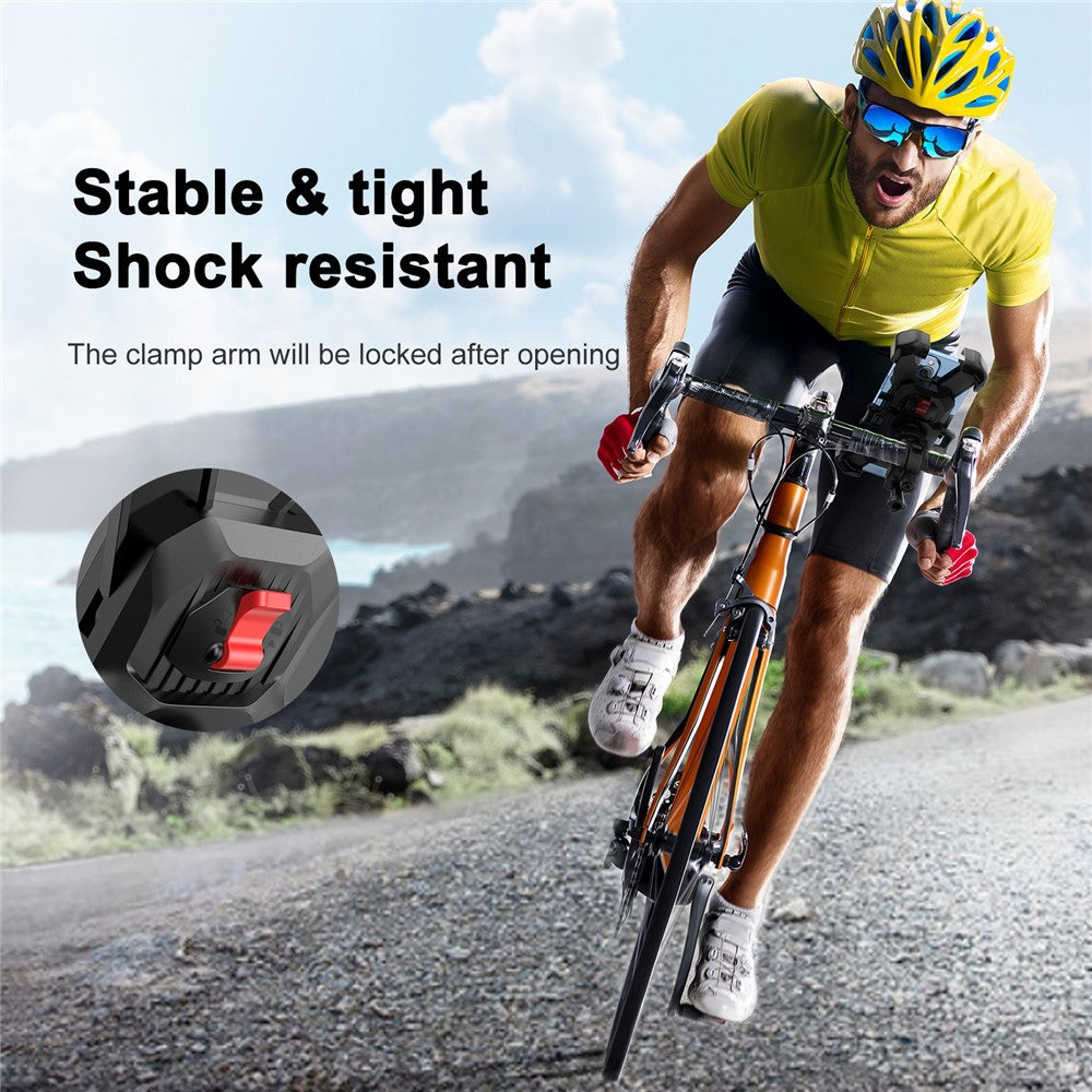 JOYROOM JR-ZS288 Bike Phone Mount Quick Release Bicycle Handlebar Phone Holder Bike Phone Bracket for 4.7-7 inch Cell Phones