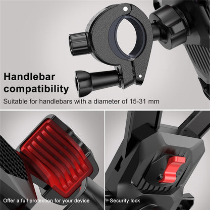 JOYROOM JR-ZS288 Bike Phone Mount Quick Release Bicycle Handlebar Phone Holder Bike Phone Bracket for 4.7-7 inch Cell Phones
